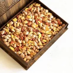 جعبه جوزا بزرگ با آجیل شور نیمه برشته